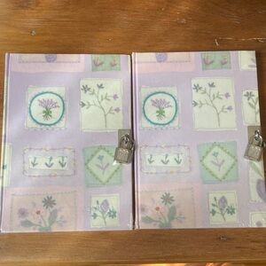 Floral Locking Journal - Lavender Patterned Hardcover Two of them